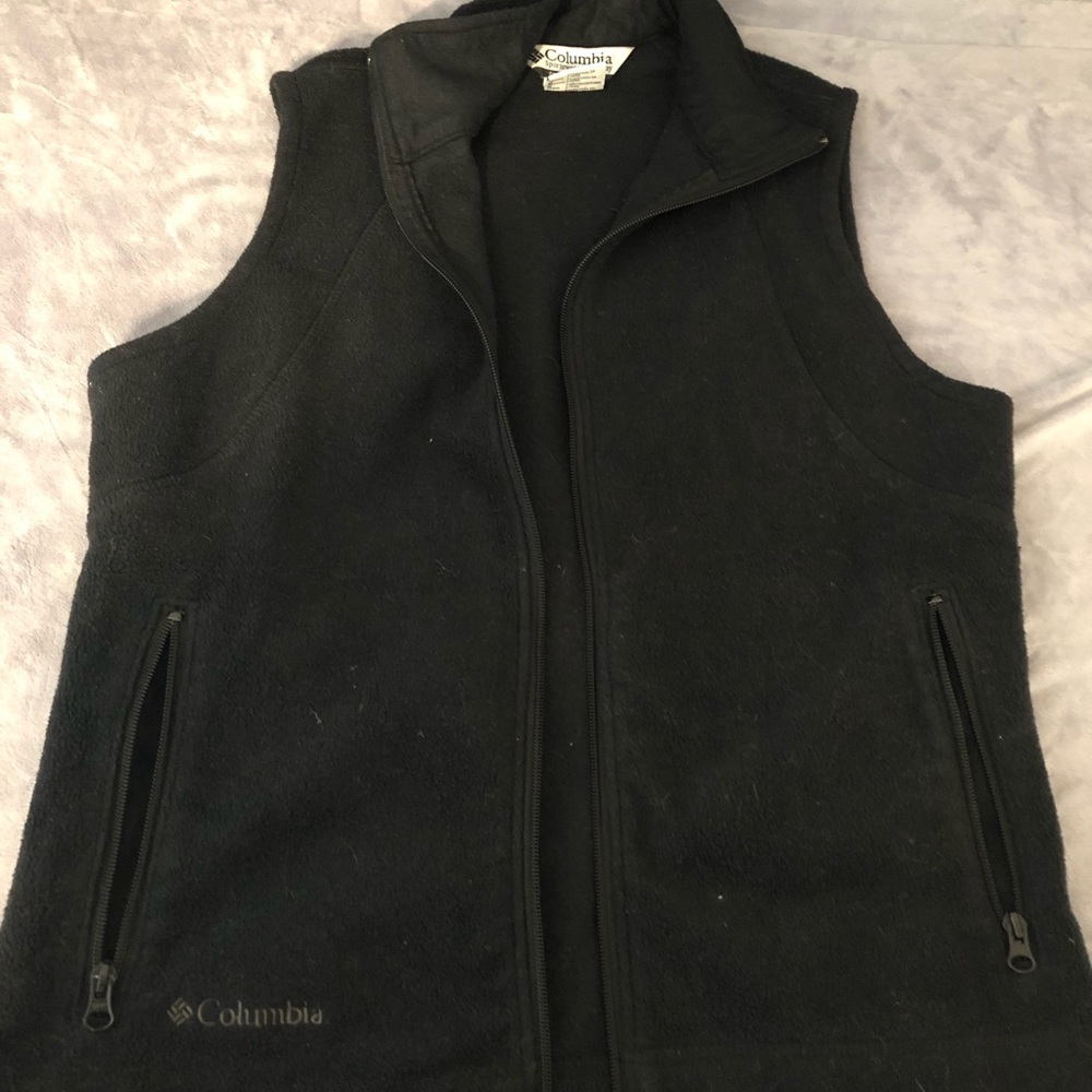Columbia Fleece black vest women’s medium